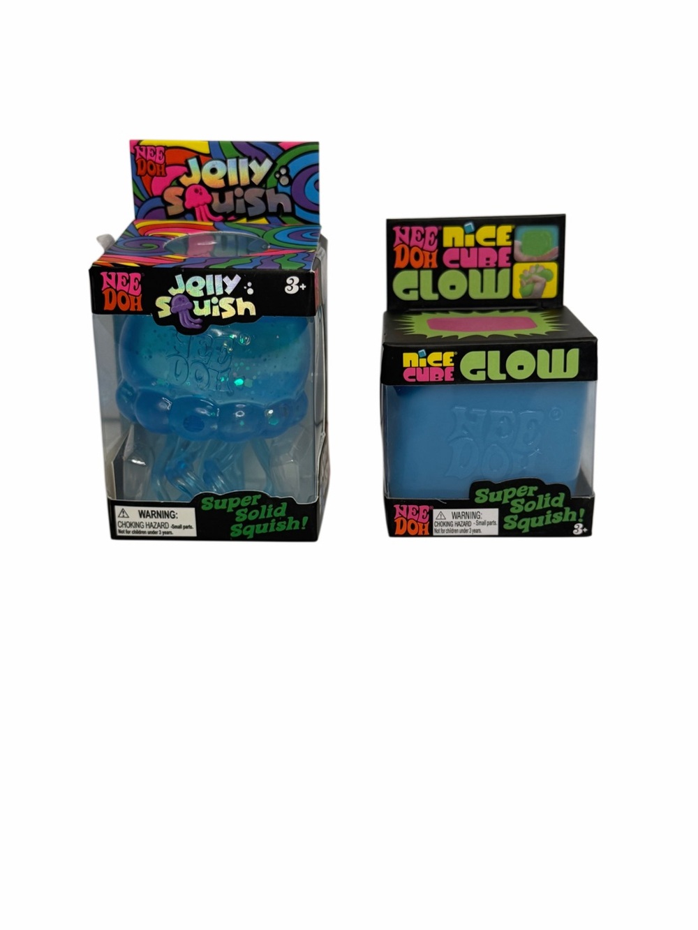 NeeDoh JellyFish and NeeDoh Glowcube Blue set of 2 new in box